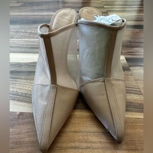 Zara Nude Mesh clear heel